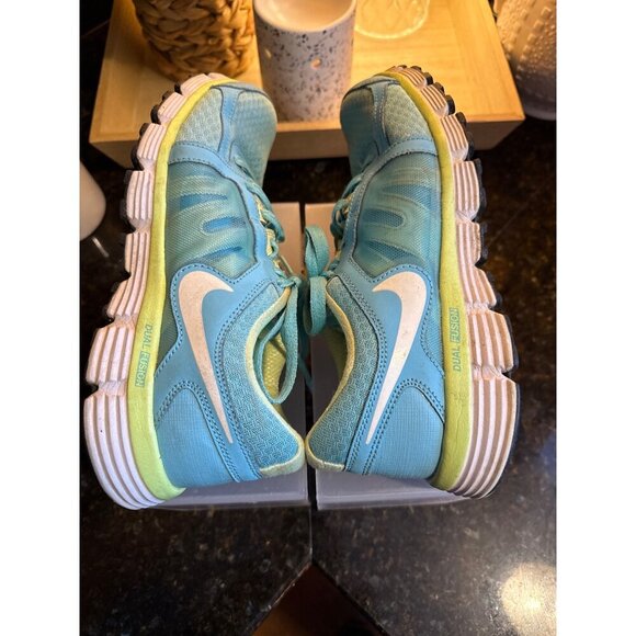 Nike Womens Dual Fusion Running Shoes Blue/Green Size 8 Breathable Mesh Lightwei - Picture 4 of 9